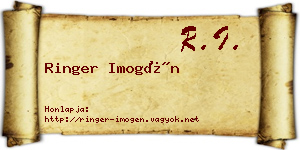 Ringer Imogén névjegykártya